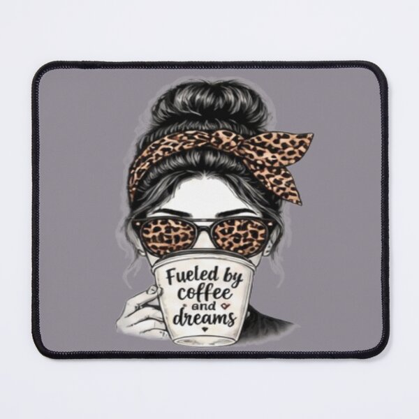 Item preview, Fueled By Coffee And Dreams Messy Bun Art designed and sold by FABIOLA1970.