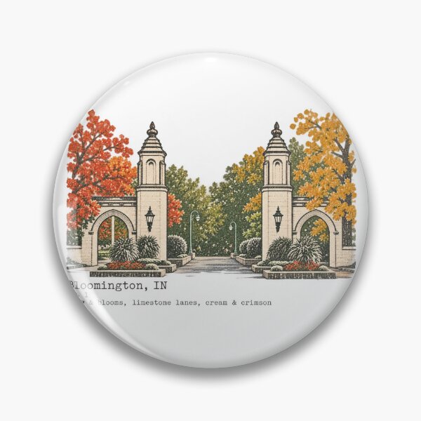 Item preview, Bloomington Indiana Vintage Campus Gates Autumn Art designed and sold by iCreationz.