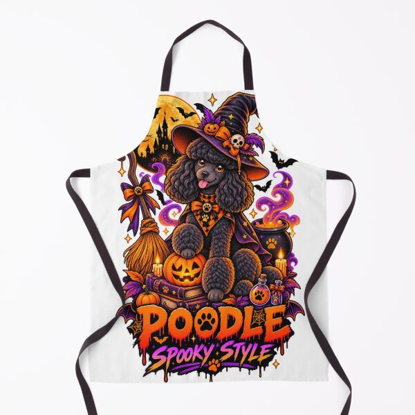 Item preview, Poodle Spooky Style | Cute Black Poodle Halloween Witch Pumpkin designed and sold by KnrNazimTHRE4DS.