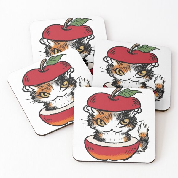 Item preview, Cute Calico Cat Apple Kawaii Funny Silly  designed and sold by goodiefoodie.