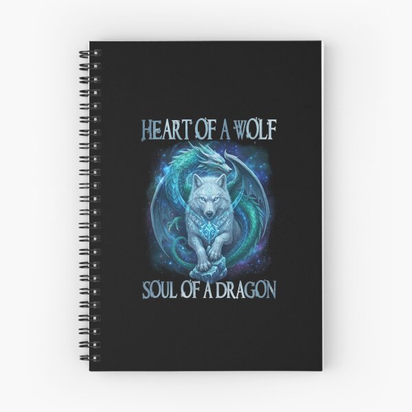 Item preview, Heart of a Wolf Soul of a Dragon Blue Fantasy Creature Design designed and sold by Ostericaimusa.