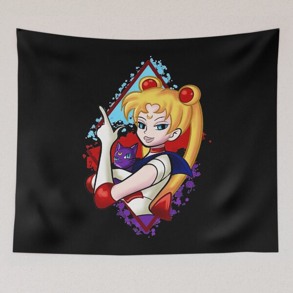 Item preview, Anime Magical Sailor Girl With Black Cat Vintage Graphic designed and sold by JapanSHP7.