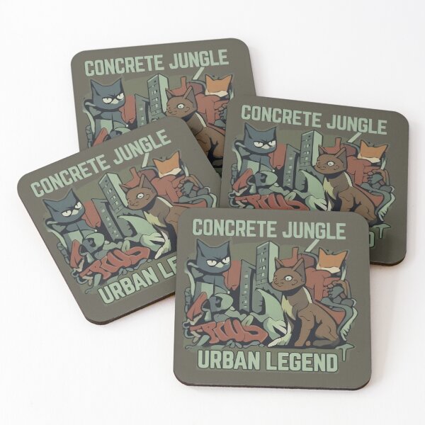Item preview, Concrete Jungle Urban Legend Street Art Cats designed and sold by FABIOLA1970.