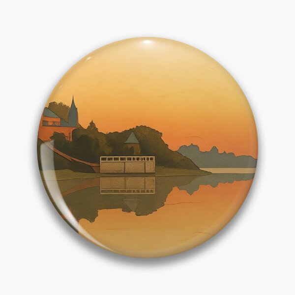 Item preview, St Nicholas Monastery Sunset River Reflection Vintage designed and sold by FestivityFinds.