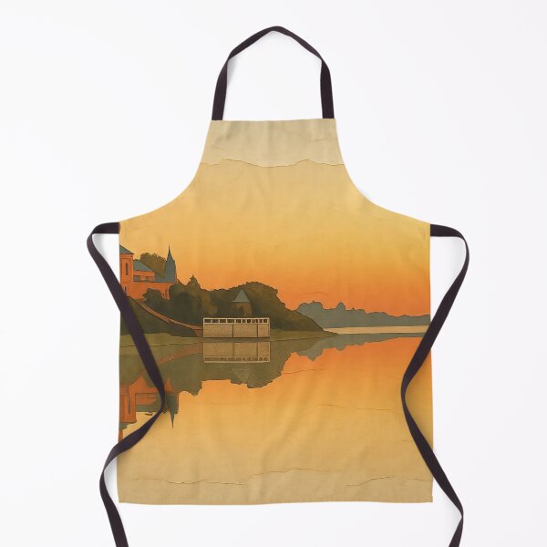 Item preview, St Nicholas Monastery Sunset River Reflection Vintage designed and sold by FestivityFinds.