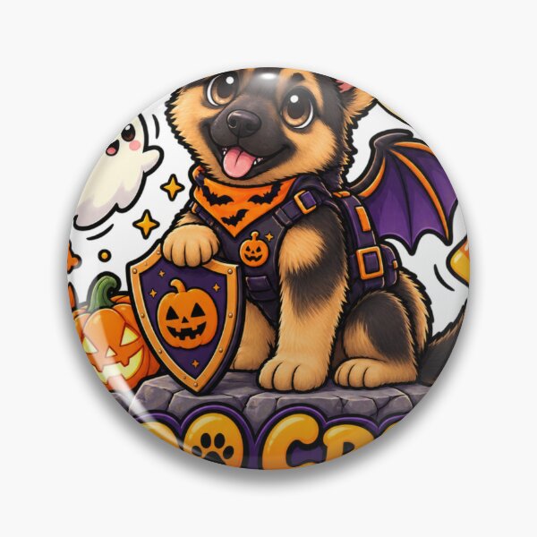 Artikelvorschau, Boo Crew Guard Pup | Cute German Shepherd Halloween Ghost Pumpkin entworfen und verkauft von KnrNazimTHRE4DS.