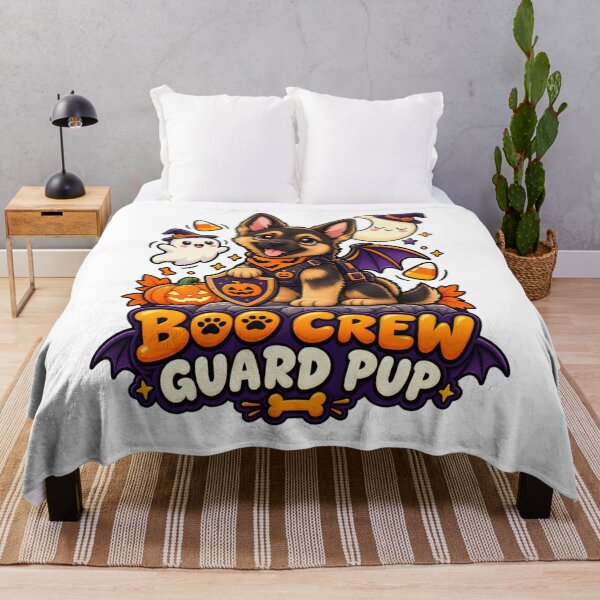 Item preview, Boo Crew Guard Pup | Cute German Shepherd Halloween Ghost Pumpkin designed and sold by KnrNazimTHRE4DS.