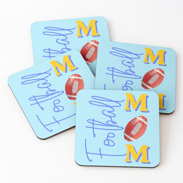 Item preview, Football Mom Blue and Yellow Vertical Sports Typography Design designed and sold by Evelashop.