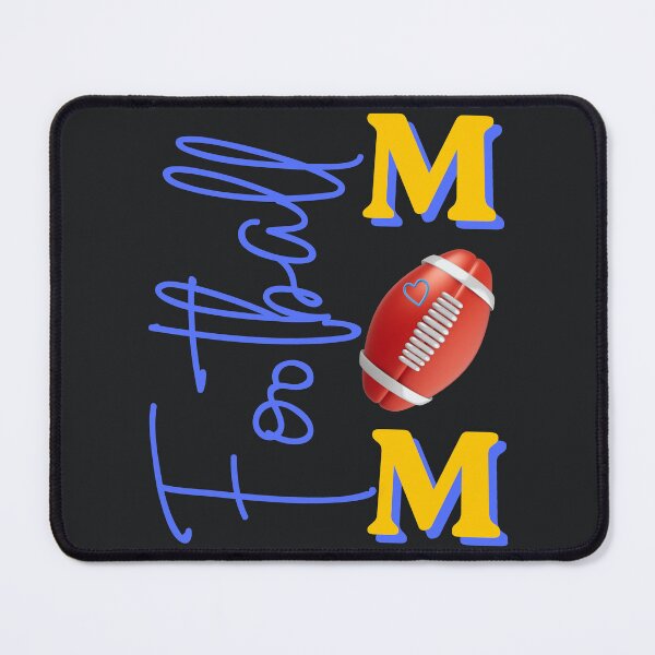 Item preview, Football Mom Blue and Yellow Vertical Sports Typography Design designed and sold by Evelashop.