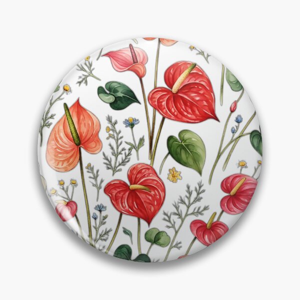 Item preview, Watercolor Anthurium Tropical Botanical  designed and sold by Bonasates.