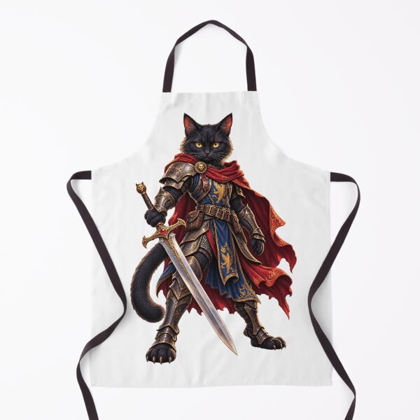 Item preview, Black Cat Knight – Medieval Fantasy Warrior designed and sold by Ray's Photos & Art.
