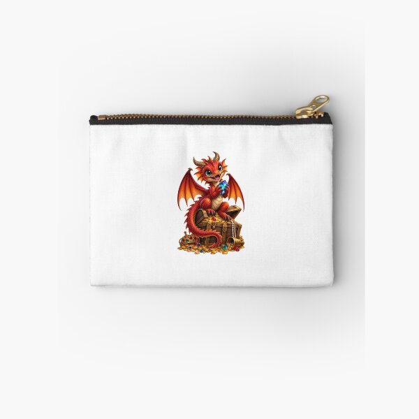 Item preview, Cute Baby Dragon with Treasure Chest and Gemstones designed and sold by Ray's Photos & Art.