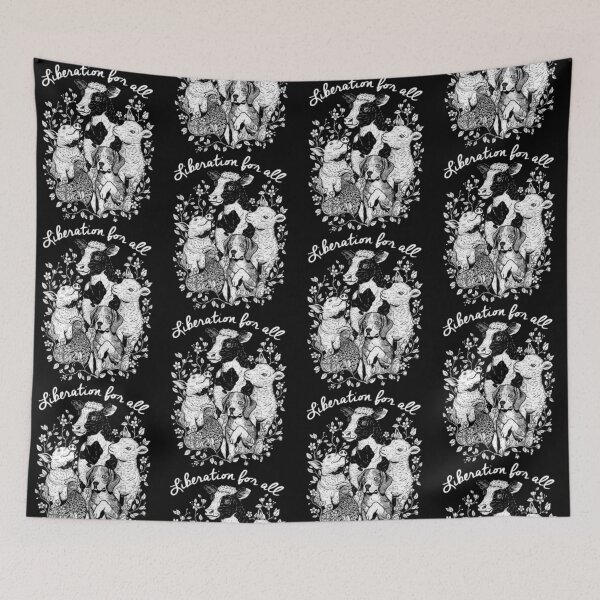 Item preview, Liberation For All Vegan Vegetarian designed and sold by Nikolausgage.