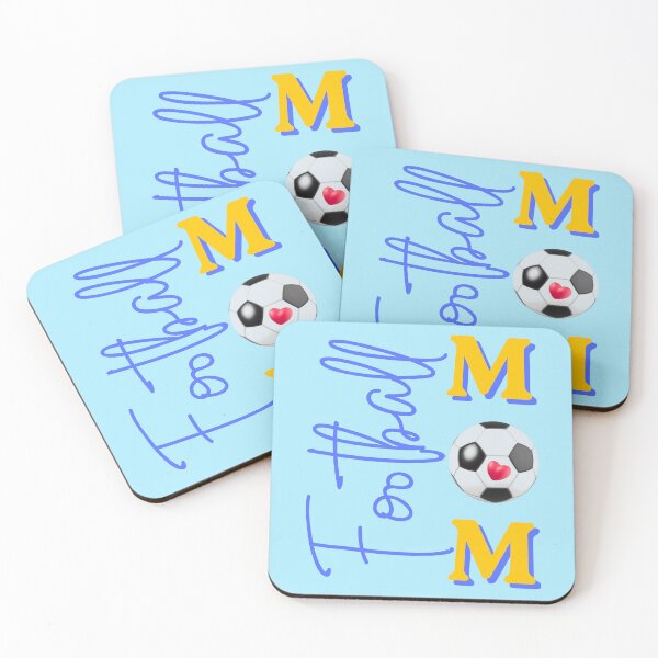 Item preview, Football Mom Blue and Yellow Vertical Sports Typography Design designed and sold by Evelashop.