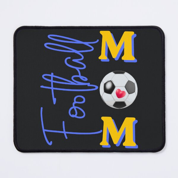 Item preview, Football Mom Blue and Yellow Vertical Sports Typography Design designed and sold by Evelashop.