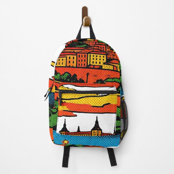 Item preview, Toledo Spain Vintage Pop Art Cityscape Sunset Poster designed and sold by FestivityFinds.