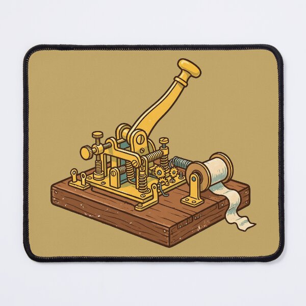 Item preview, Vintage Antique Telegraph Machine Illustration designed and sold by PreeCha Art & Co..