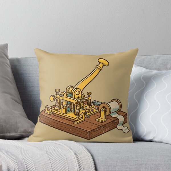 Item preview, Vintage Antique Telegraph Machine Illustration designed and sold by PreeCha Art & Co..