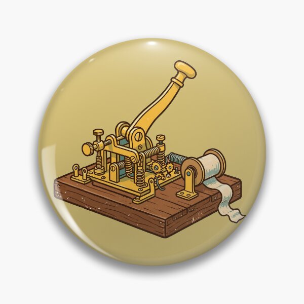 Item preview, Vintage Antique Telegraph Machine Illustration designed and sold by PreeCha Art & Co..
