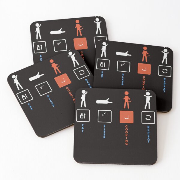 Item preview, Eat Sleep Cook Repeat Funny Home Chef Icon Design designed and sold by VanSum.