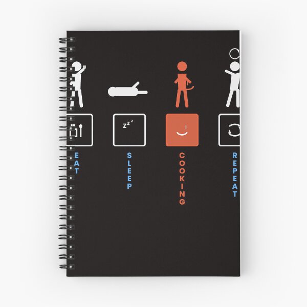 Item preview, Eat Sleep Cook Repeat Funny Home Chef Icon Design designed and sold by VanSum.