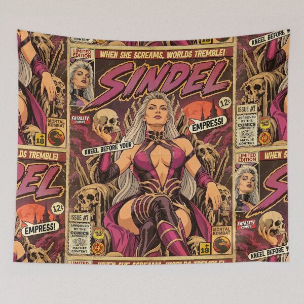 Item preview, Mortal Kombat Sindel Vintage Retro Comic Cover Art designed and sold by Back2Collage.