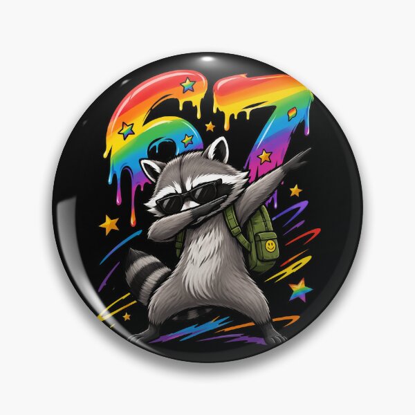 Item preview, Dabbing Raccoon Sunglasses Backpack Rainbow Dripping Number 67 designed and sold by Vermanartist.