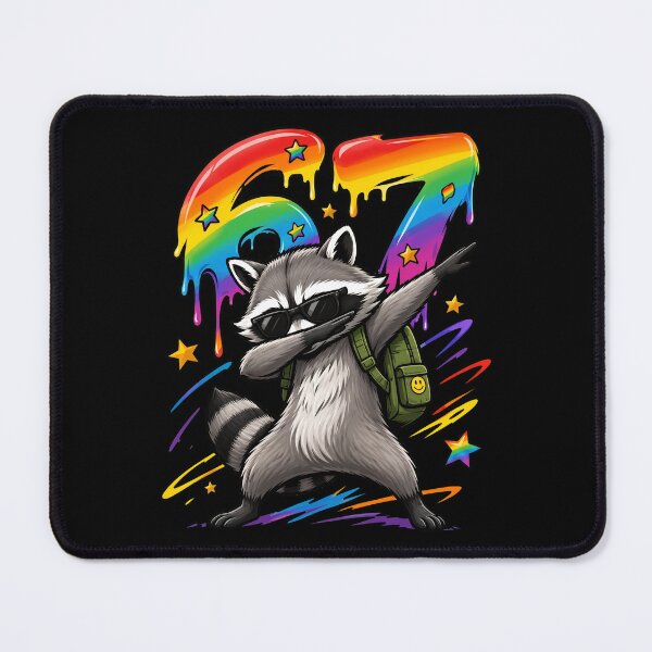 Item preview, Dabbing Raccoon Sunglasses Backpack Rainbow Dripping Number 67 designed and sold by Vermanartist.