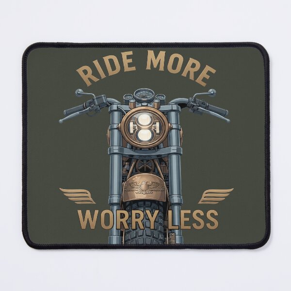 Item preview, Vintage Motorcycle Ride More Worry Less T-Shirt designed and sold by FABIOLA1970.