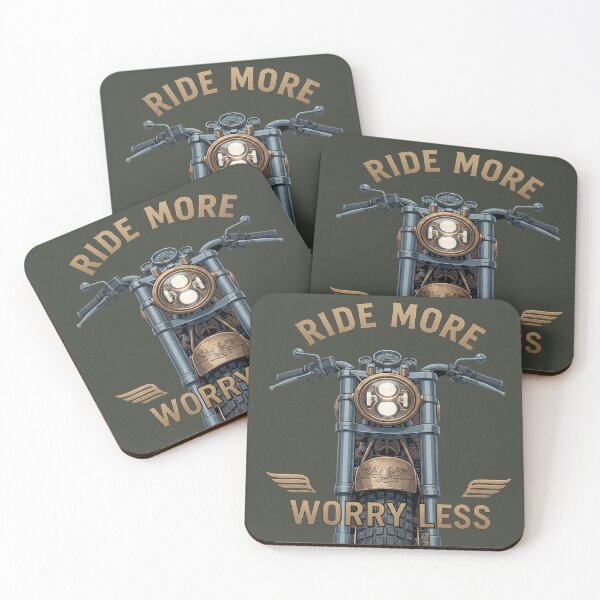 Item preview, Vintage Motorcycle Ride More Worry Less T-Shirt designed and sold by FABIOLA1970.