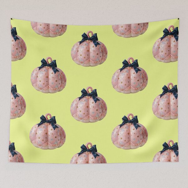 Item preview, Pumpkin Pink Bow Star Pattern Coquette Aesthetic Baroque designed and sold by Mauswohn.