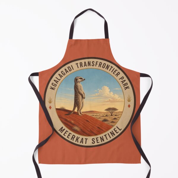 Item preview, Kgalagadi Meerkat Sentinel Sticker – Red Dune Wildlife Badge designed and sold by The Digital Compass.