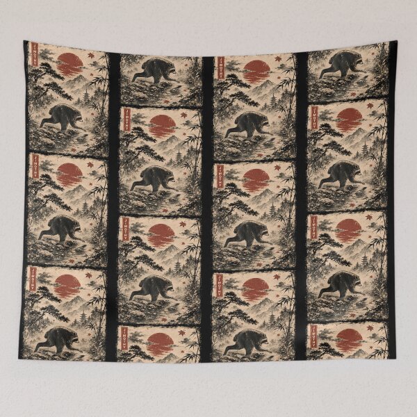 Item preview, Kawaii Jimothy Seattle Raccoon Cute Japanese Ukiyo-E designed and sold by Nikolausgage.