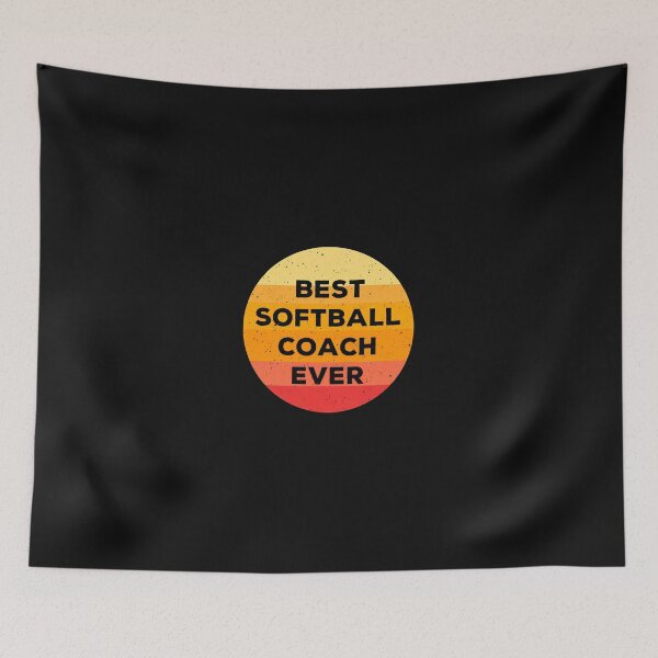 Item preview, Best Softball Coach Ever Retro Gradient Design designed and sold by przfaxlkdv.