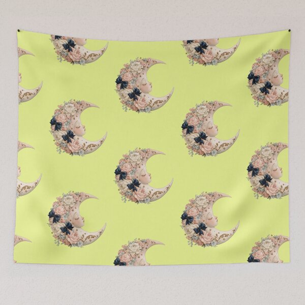 Item preview, Moon Face Roses Stars Bow Coquette Baroque designed and sold by Mauswohn.