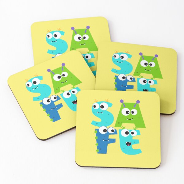 Item preview, Monster lettering SAFE Funny typography Colorful Humor designed and sold by Mauswohn.