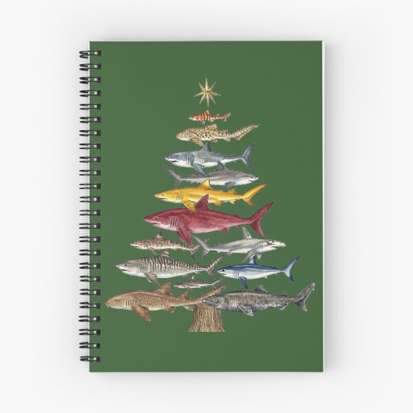 Item preview, Shark Lovers Ocean Nature Christmas Tree designed and sold by JaymeOctober.