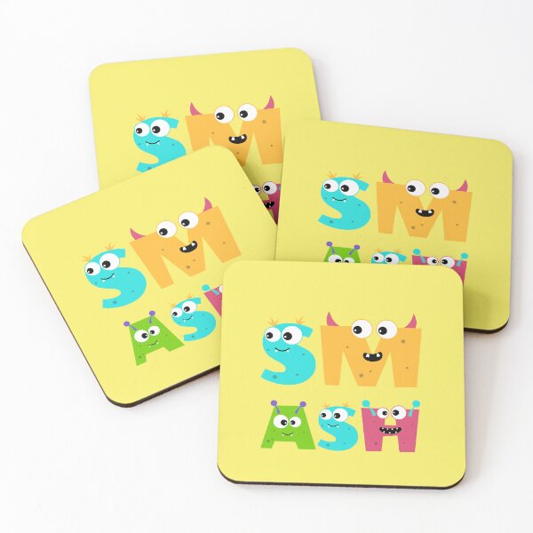 Item preview, Monster lettering SMASH Funny typography Colorful Humor designed and sold by Mauswohn.