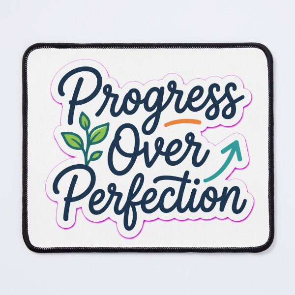 Item preview, Progress Over Perfection Motivational Quote Self Improvement Die-Cut Decal designed and sold by MR4me.