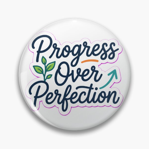 Item preview, Progress Over Perfection Motivational Quote  Self Improvement Die-Cut Decal designed and sold by MR4me.