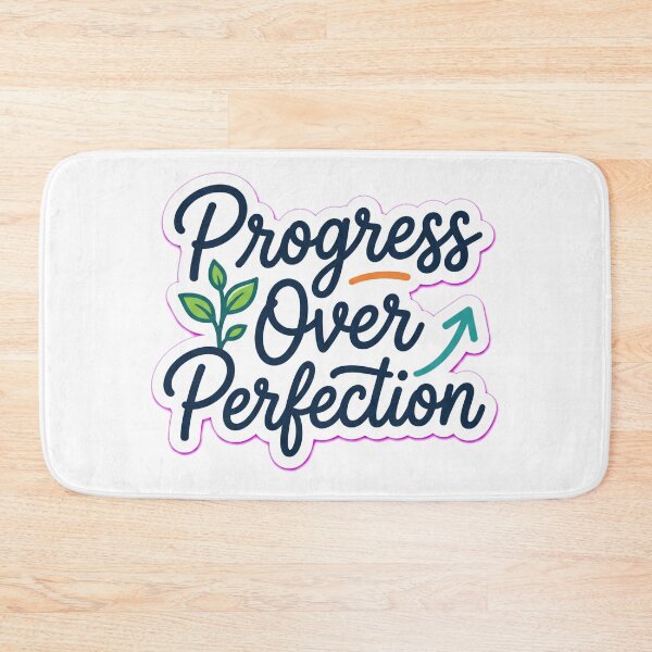 Item preview, Progress Over Perfection Motivational Quote  Self Improvement Die-Cut Decal designed and sold by MR4me.