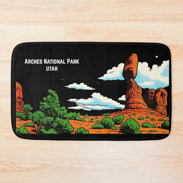 Item preview, Arches National Park Utah Balanced Rock Vintage Pop Art designed and sold by FestivityFinds.