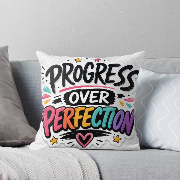Item preview, Progress Over Perfection Motivational Quote  designed and sold by MR4me.
