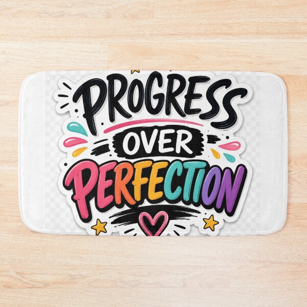 Item preview, Progress Over Perfection Motivational Quote  designed and sold by MR4me.