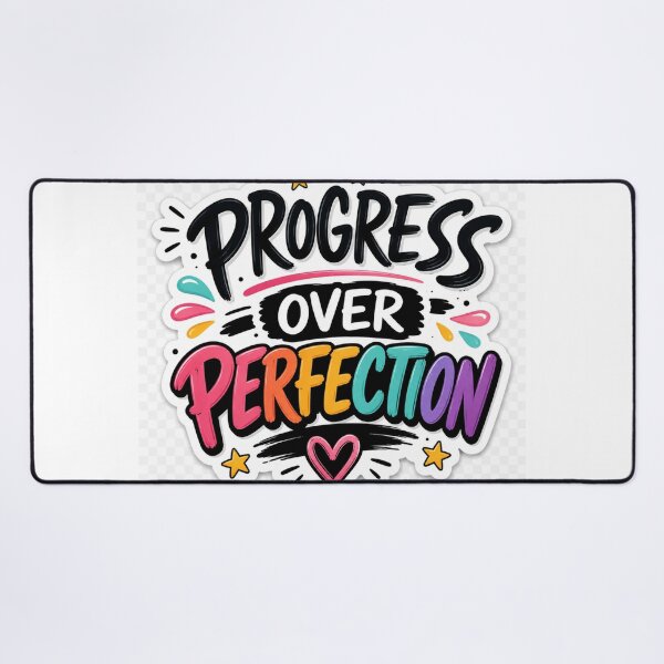 Item preview, Progress Over Perfection Motivational Quote  designed and sold by MR4me.