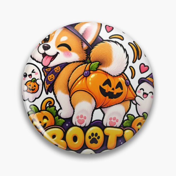 Item preview, Booty Boo Bumps | Funny Corgi Halloween Pumpkin Ghost Booty designed and sold by KnrNazimTHRE4DS.