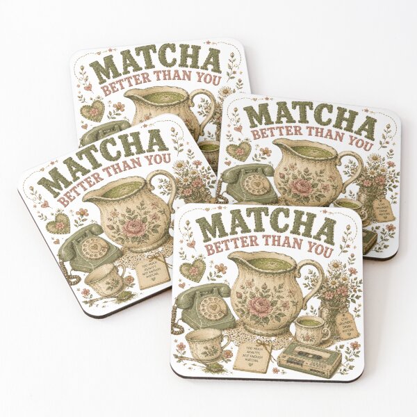 Item preview, Matcha Better Than You Retro Matcha Art designed and sold by BrewmarkStudio.