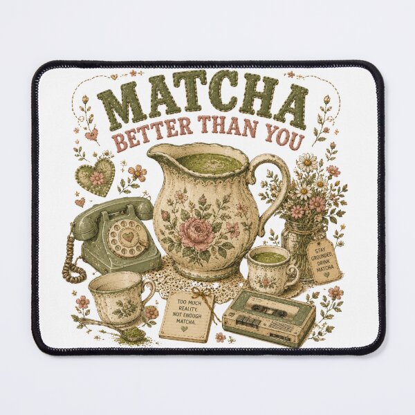 Item preview, Matcha Better Than You Retro Matcha Art designed and sold by BrewmarkStudio.