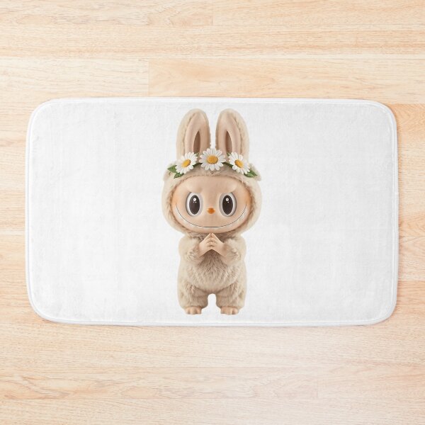 Item preview, Kawaii Fluffy Labubu Bunny With Flower Crown designed and sold by lombardocha.