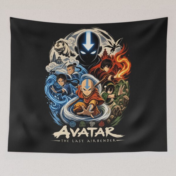 Item preview, The Last Four Elements Team Vintage Anime Design designed and sold by GSJGROUP.